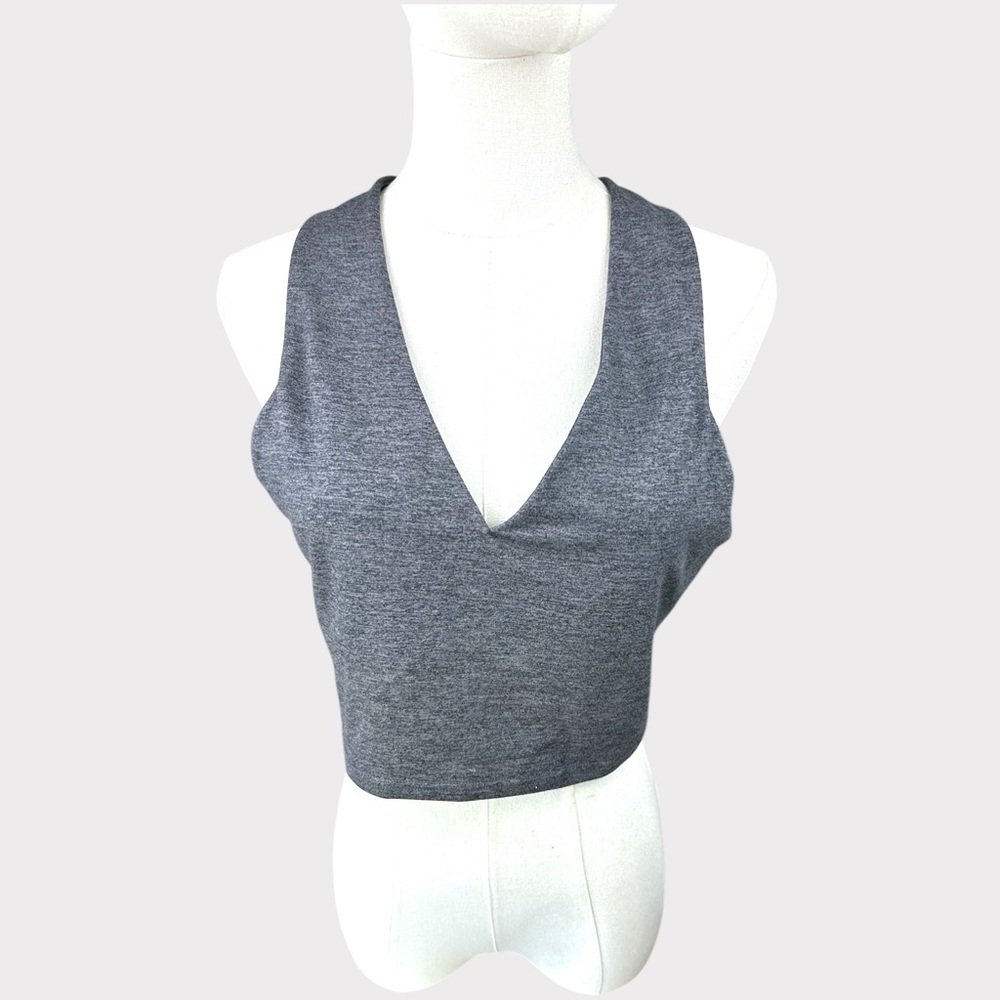 Quince NWT SZ XL Crop Tank Top with Deep V-Neck